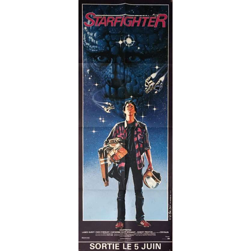THE LAST STARFIGHTER Movie Poster  23x63 in. French - 1984 - Nick Castle, Lance Guest