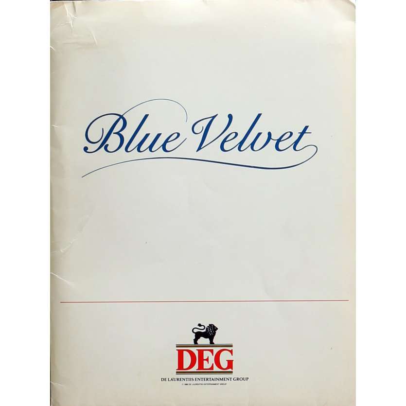 BLUE VELVET Presskit 8x10 in.  -  1986 - David Lynch, Isabella Rosselini