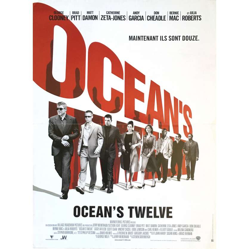 OCEAN'S TWELVE Affiche de film 40x60 cm -  2004 - George Clooney, Steven Soderbergh