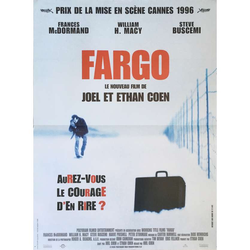FARGO Movie Poster  15x21 in. French - 1996 - Coen Bros, Frances McDormand
