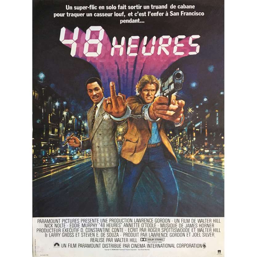 48 HEURES Affiche de film 40x60 cm - 1982 - Eddie Murphy, Walter Hill