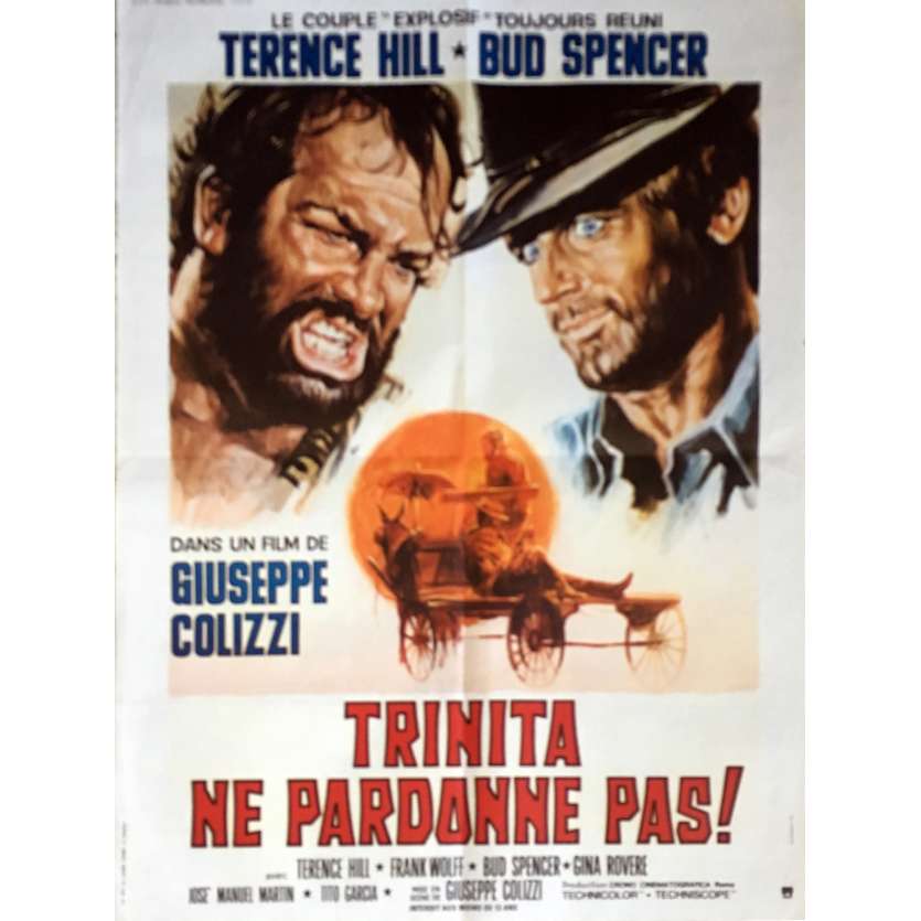 TRINITA NE PARDONNE PAS Affiche de film 60x80 cm - 1972 - Terence Hill, Bud Spencer, Giuseppe Colizzi