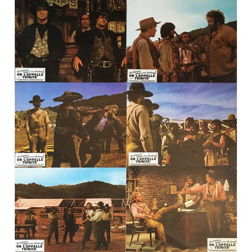 TRINITY IS STILL MY NAME Lobby Cards 9x12 in. - x6 1971 - Enzo Barboni, Terence Hill, Bud Spencer
