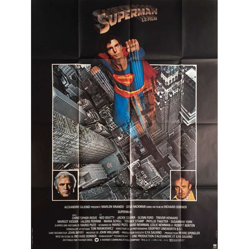 SUPERMAN Affiche de film 120x160 - 1978 - Christopher Reeves, Richard Donner C6