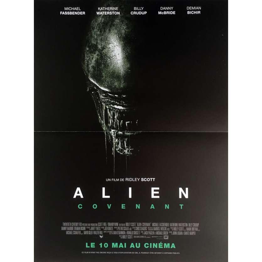 ALIEN COVENANT Movie Poster 15x21 in. - 2017 - Ridley Scott, Michael Fassbender