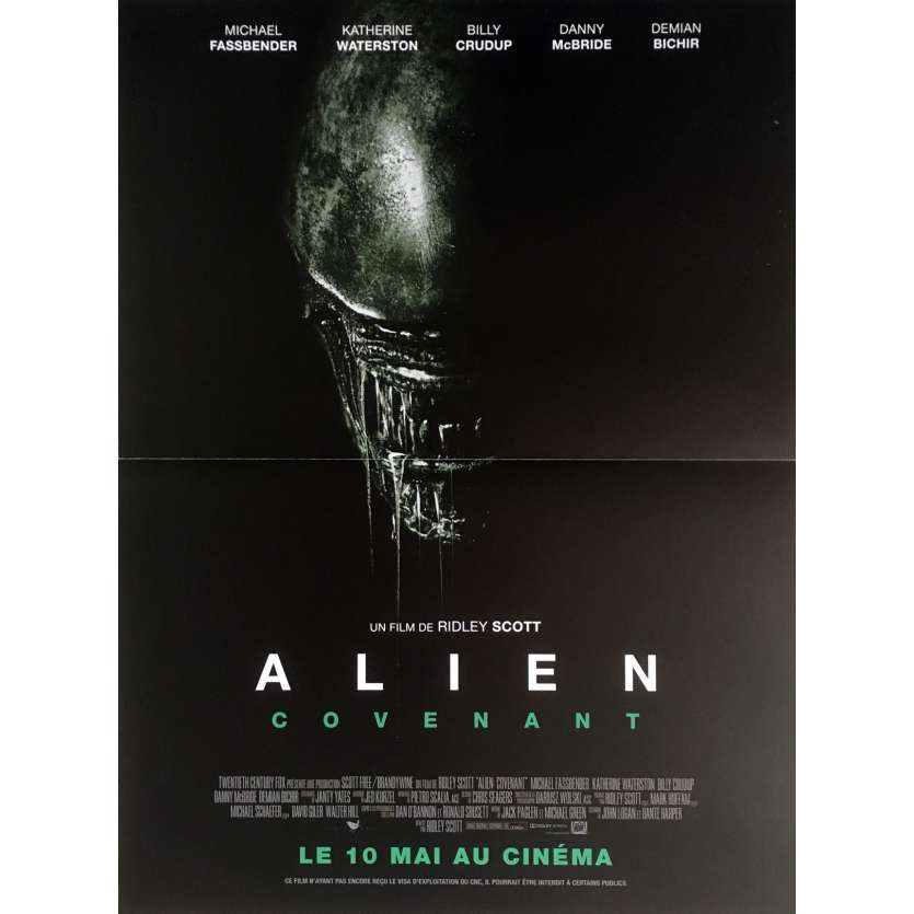 ALIEN COVENANT Movie Poster 47x63 in.  -  2017 - Ridley Scott, Michael Fassbender