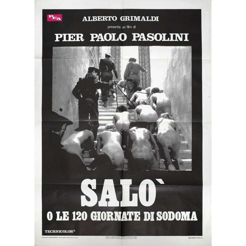 SALO OR THE 120 DAYS OF SODOM Movie Poster 55x79 in.  -  1975 - Pier Paolo Pasolini, Paolo Bonacelli