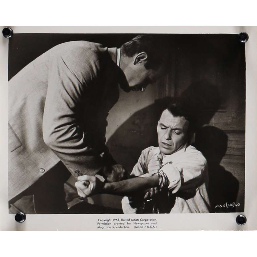 L'HOMME AU BRAS D'OR Photo de presse 20x25 cm - N03 1955 - Franck Sinatra, Otto Preminger