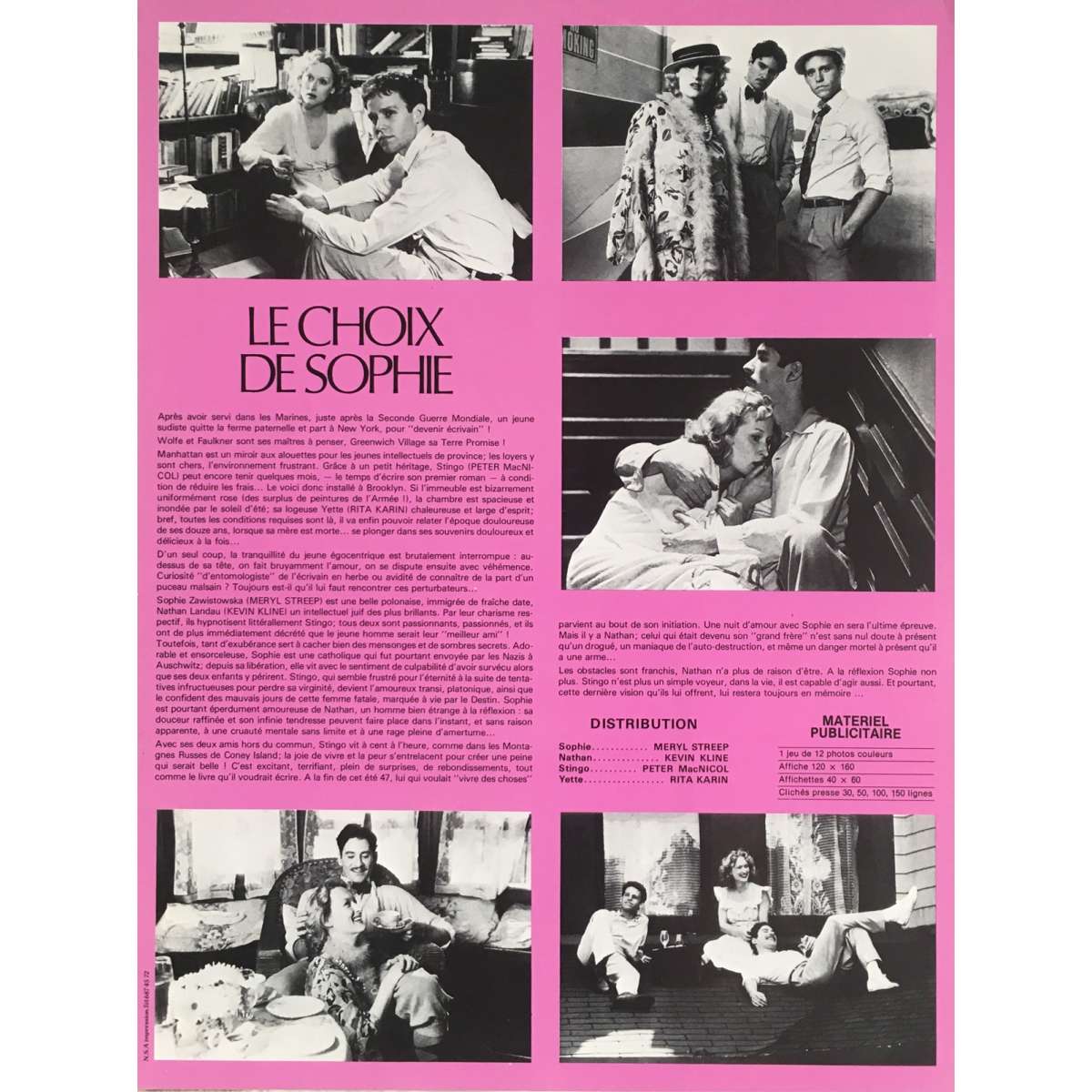 LE CHOIX DE SOPHIE (1982) - Film 