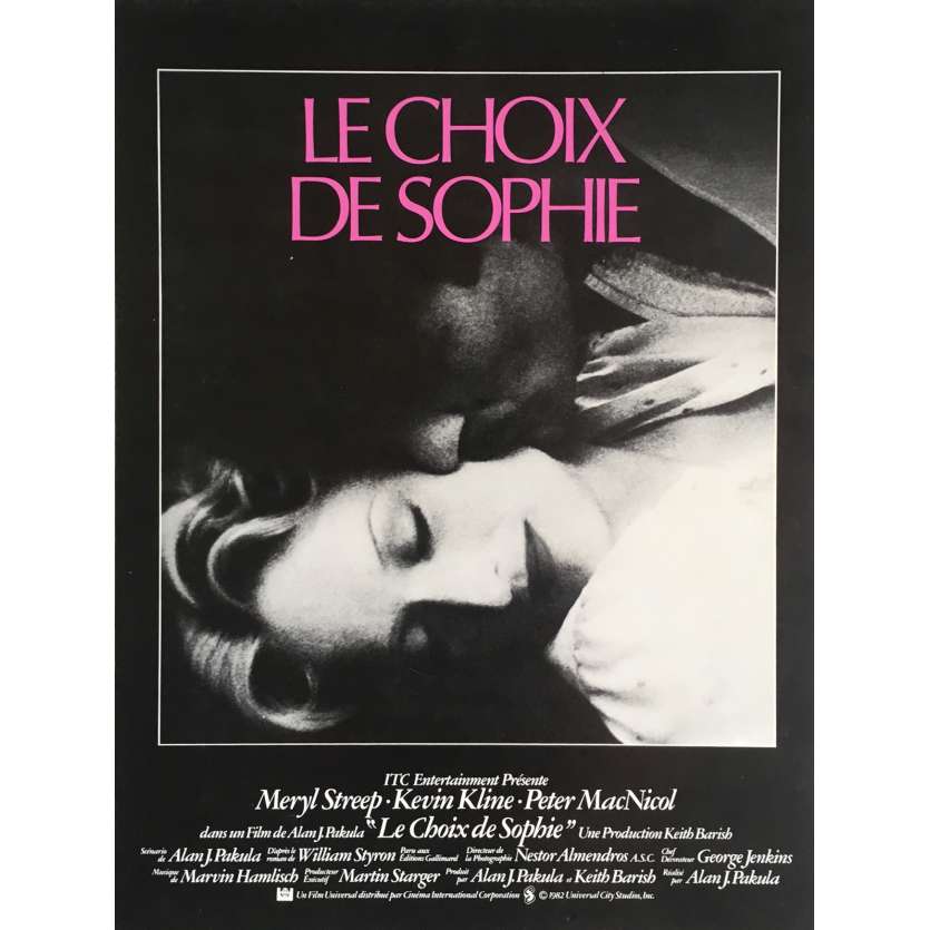 LE CHOIX DE SOPHIE Synopsis 21x30 cm -  1982 - Meryl Streep, Alan J. Pakula