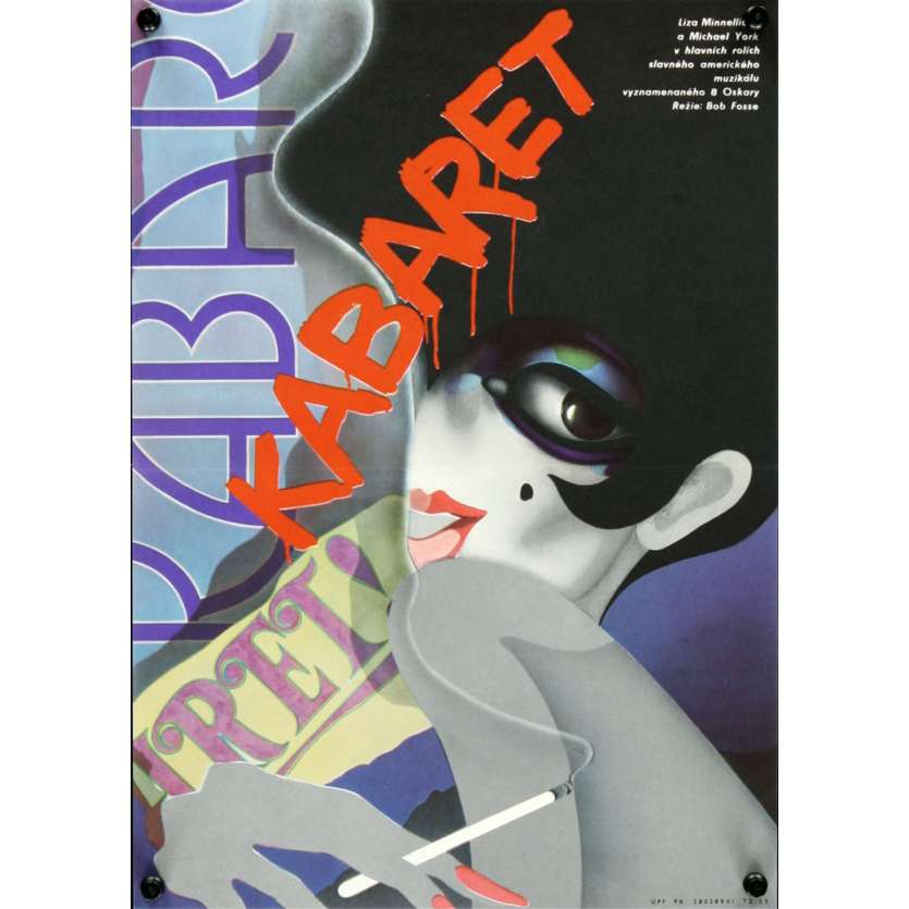 CABARET Rare Affiche de Cinéma Tchèque 28x40 cm - 1975 - Liza Minelli