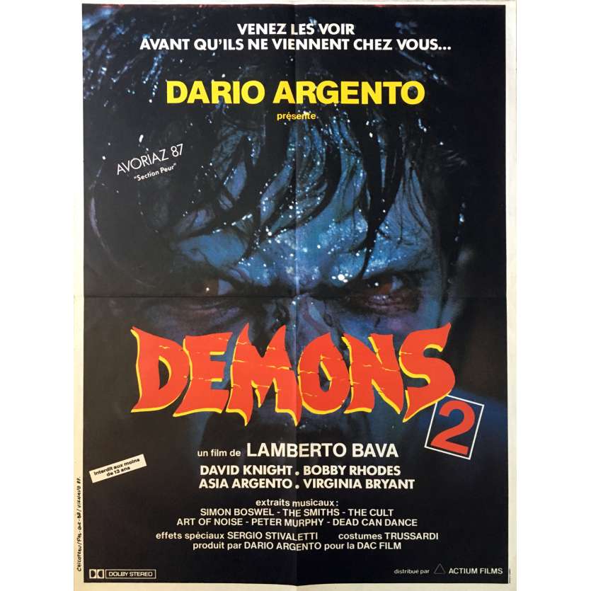 DEMONS 2 Movie Poster 15x21 in. - 1986 - Lamberto Bava, Asia Argento