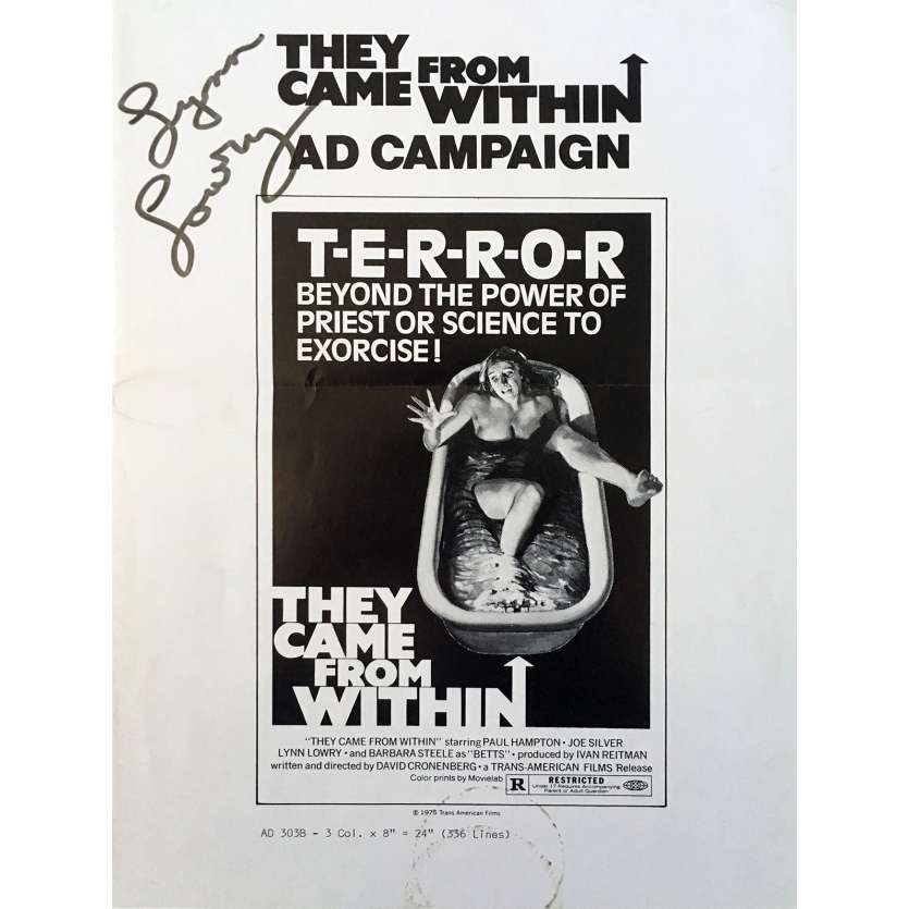 THEY CAME FROM WITHIN Pressbook 9x12 in. - 1975 - David Cronenberg, Paul Hampton