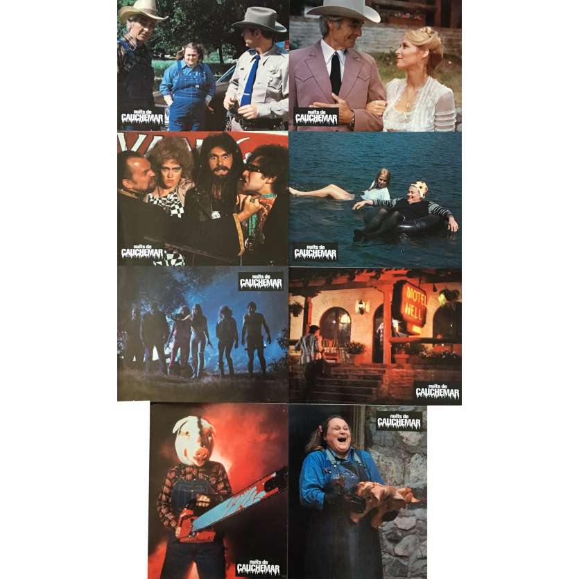MOTEL HELL Lobby Cards 9x12 in.  - x8 1980 - Kevin Connor, Rory Calhoun