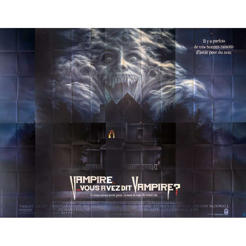 FRIGHT NIGHT Movie Poster 158x118 in.  -  1985 - Tom Holland, Chris Sarandon