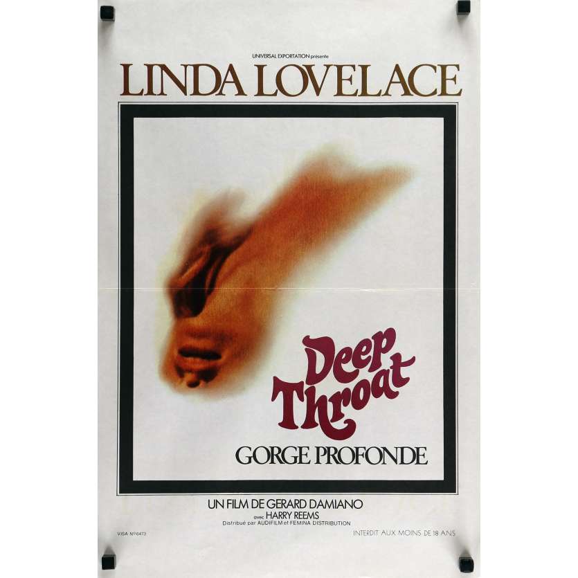 GORGE PROFONDE Affiche de film 40x60 cm - 1972 - Linda Lovelace, Gerard Damiano