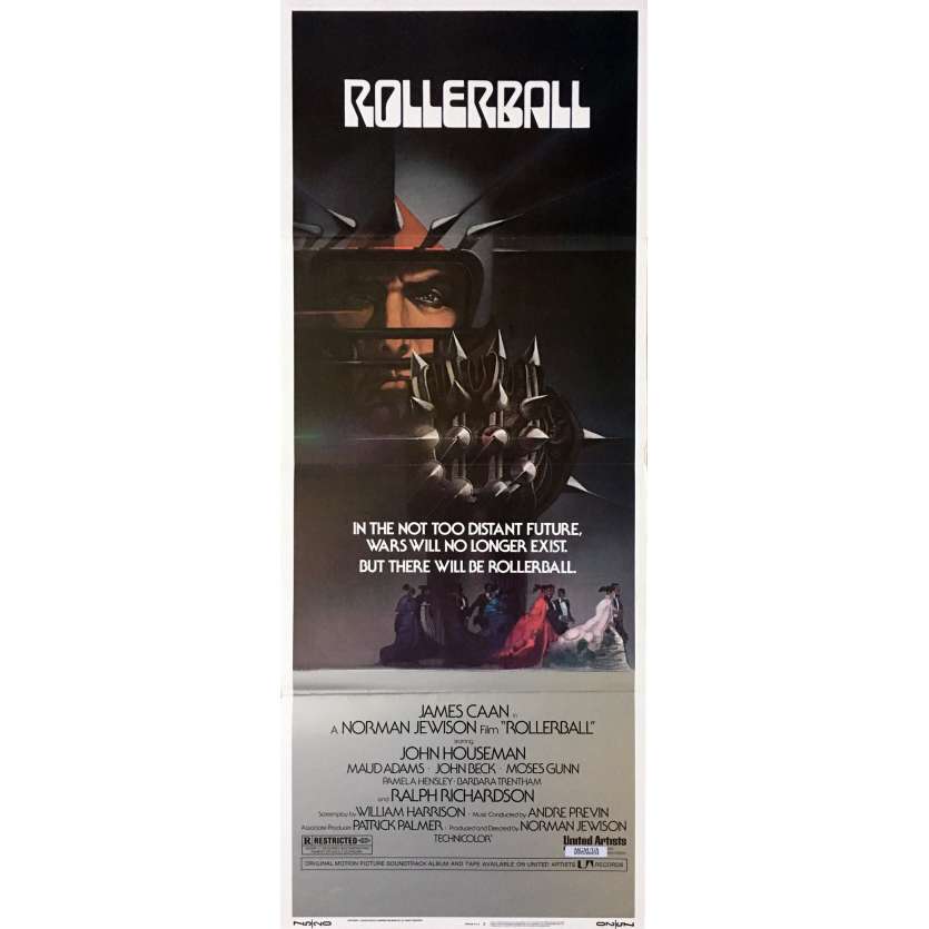 ROLLERBALL Movie Poster 14x36 in. - 1975 - Norman Jewinson, James Caan
