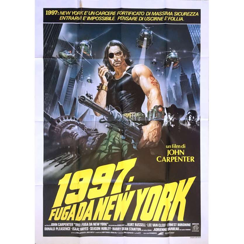 NEW-YORK 1997 Affiche de film 100x140 cm - 1981 - Kurt Russel, John Carpenter