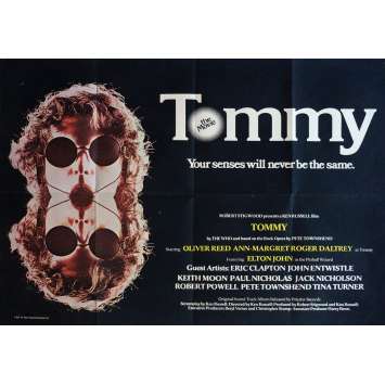 TOMMY Movie Poster 30x40 in. British - 1975 - Ken Russel, The Who TOMMY Movie Poster 30x40 in. British - 1975 - Ken Russel, The Who