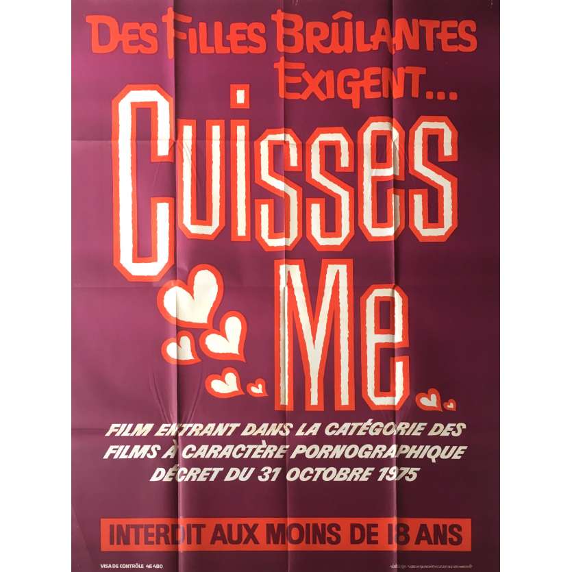 CUISSES ME Affiche de film érotique 120x160 cm - 1977 - Siegfried Cellier, Henri Sala