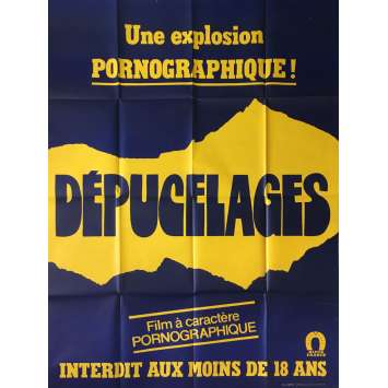 DEPUCELAGES Affiche de film érotique 120x160 cm - 1978 - Ricjhard Allan, Jean-Claude Roy