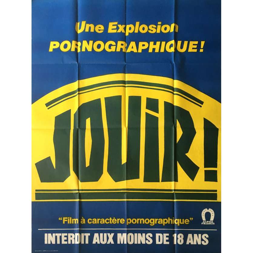 JOUIR ! Affiche de film érotique 120x160 cm - 1978 - Alban Ceray, Gérard Kikoïne