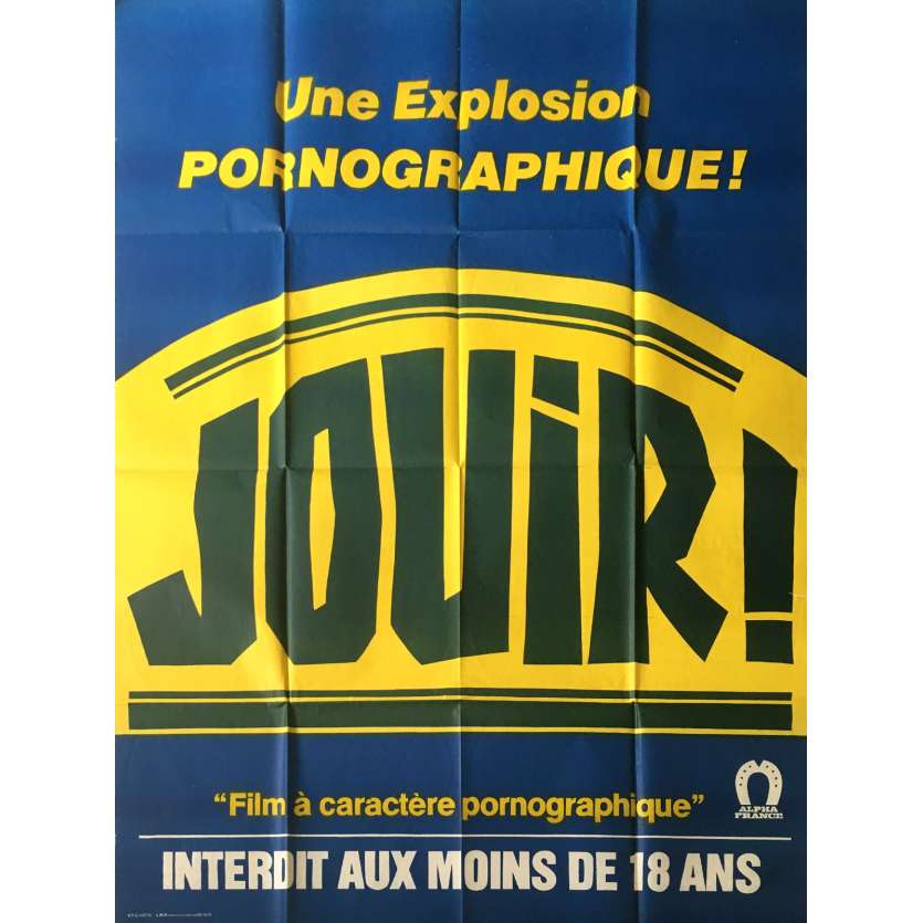 JOUIR ! Affiche de film érotique 120x160 cm -  1978 - Alban Ceray, Gérard Kikoïne