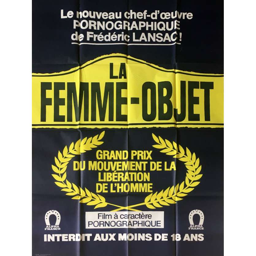 LA FEMME OBJET Affiche de film érotique 120x160 cm - 1980 - Marylin Jess, Frédéric Lansac