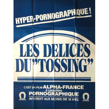 LES DELICES DU TOSSING Affiche de film érotique 120x160 cm - 1983 - Catherine Greiner, Gérard Kikoïne
