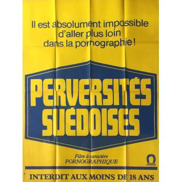 PERVERSITES SUEDOISES Adult Movie Poster 47x63 in. - 1977 - Jean-Claude Roy , Carole Gire