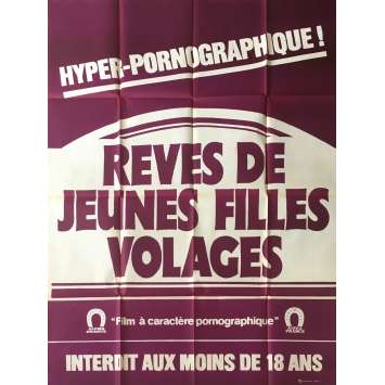 REVES DE JEUNES FILLES VOLAGES Affiche de film érotique 120x160 cm - 1981 - Adi Apfell, Aloïs Brummer