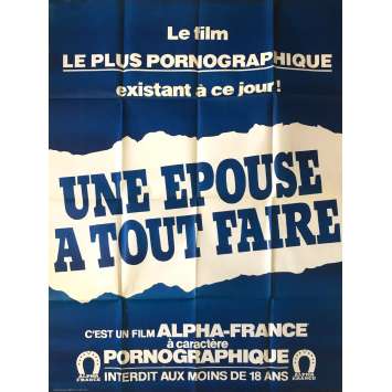UNE EPOUSE A TOUT FAIRE Adult Movie Poster 47x63 in. - 1982 - Jean-Claude Roy , Carole Piérac