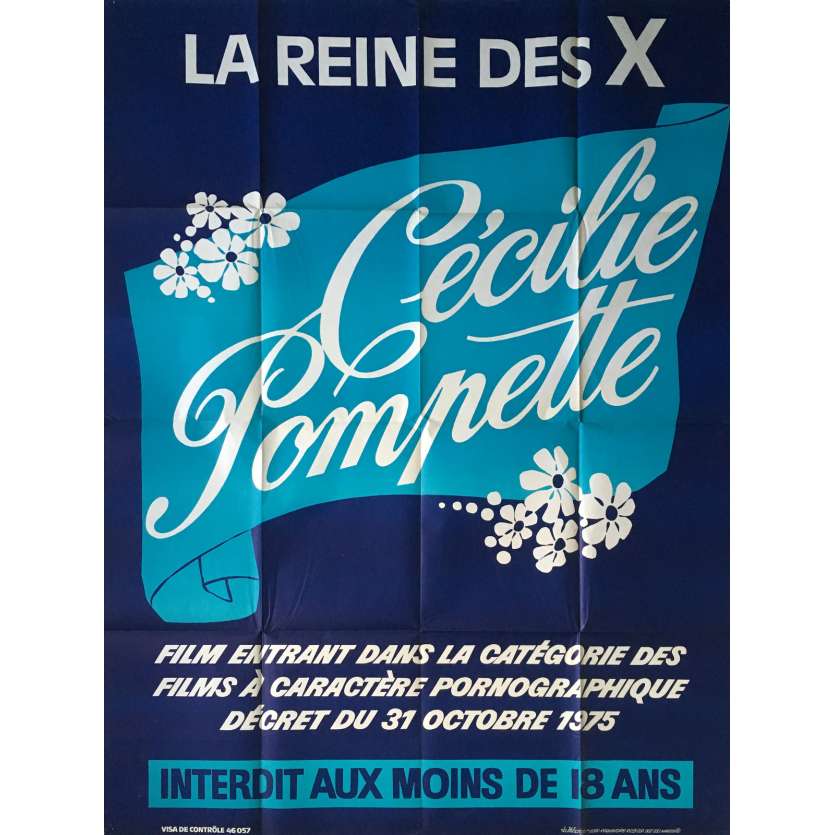 CECILIE POMPETTE Affiche de film érotique 120x160 cm - 1977 - Martine Grimaud, Daniel Daërt