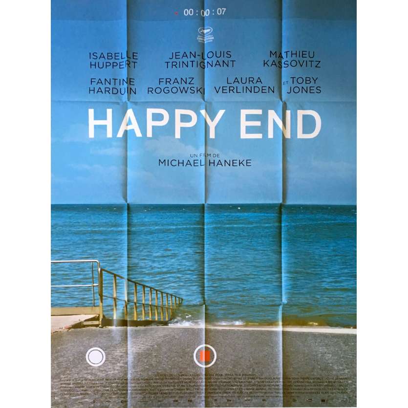 HAPPY END Movie Poster - 47x63 in. - 2017 - Michael Haneke, Isabelle Huppert