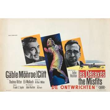 LES DESAXES Affiche de film - 35x55 cm. - 1961 - Marilyn Monroe, John Huston LES DESAXES Affiche de film - 35x55 cm. - 1961 - Marilyn Monroe, John Huston