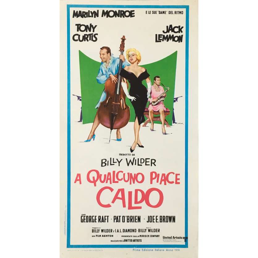 SOME LIKE IT HOT Movie Poster - 13x28 in. - 1959 - Billy Wilder, Marilyn Monroe