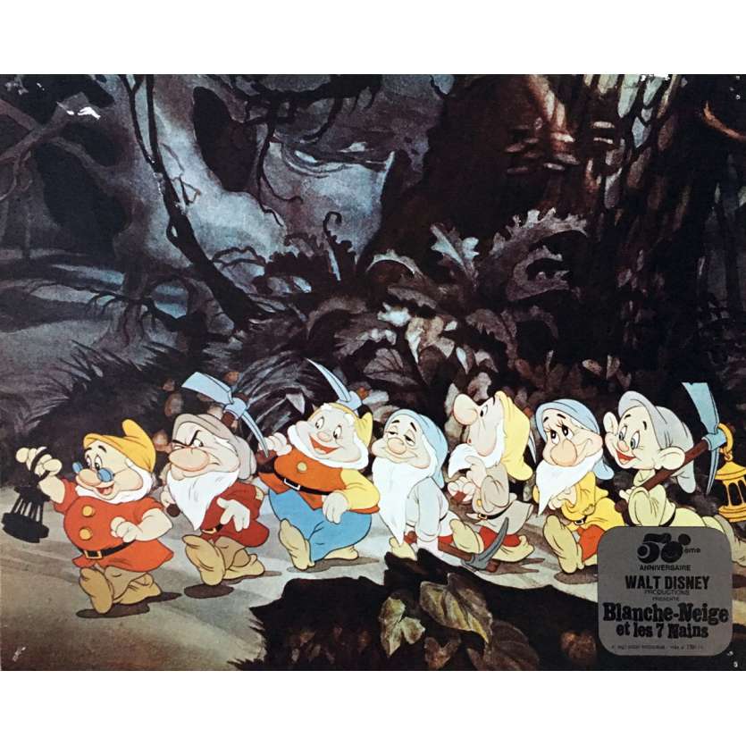SNOW WHITE AND THE SEVEN DWARFS Lobby Card N07  - 10x12 in. - R1980 - Walt Disney, Walt Disney