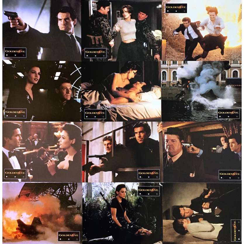 GOLDENEYE Lobby Cards x12  - 9x12 in. - 1995 - Martin Campbell, Pierce Brosman