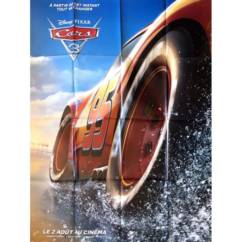 CARS 3 Movie Poster Adv. - 47x63 in. - 2017 - Pixar, Owen Wilson