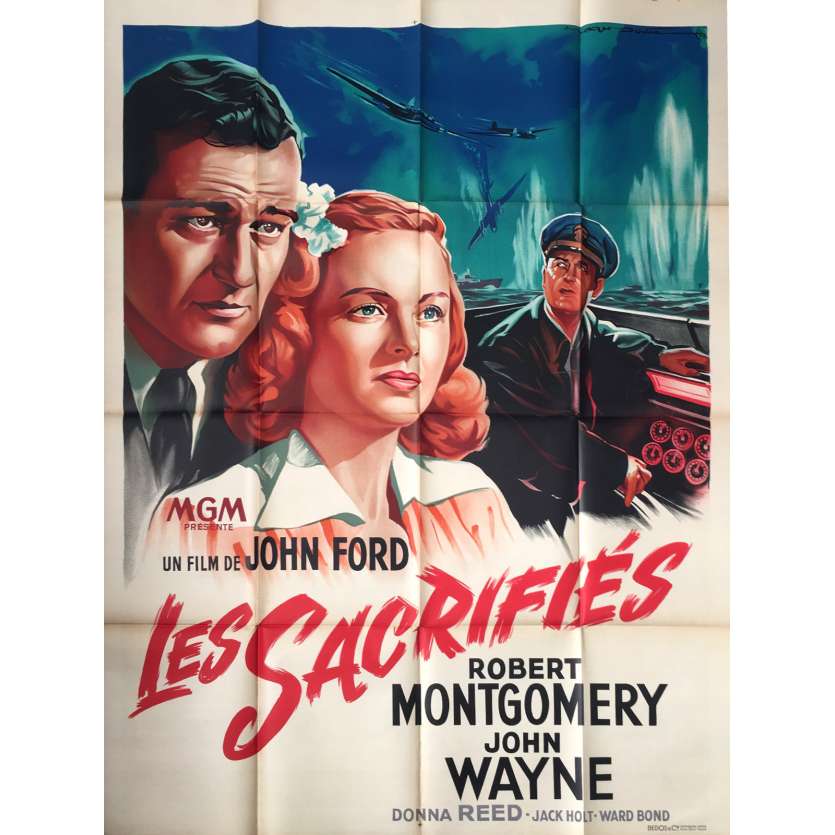 LES SACRIFIES Affiche de film - 120x160 cm. - 1945 - John Wayne, John Ford