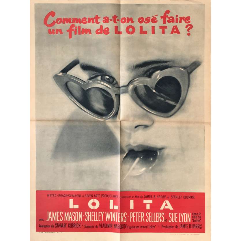 LOLITA Movie Poster   - 23x32 in. - 1962 - Stanley Kubrick, James Mason