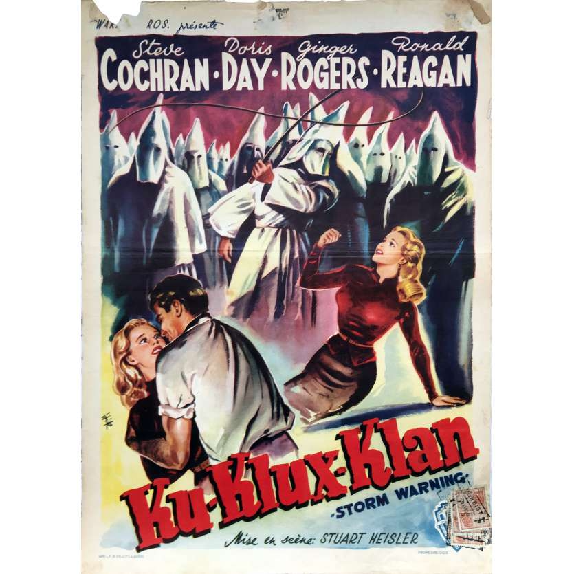 KU-KLUX-KLAN Affiche de film - 35x55 cm. - 1951 - Ronald Reagan, Stuart Heisler