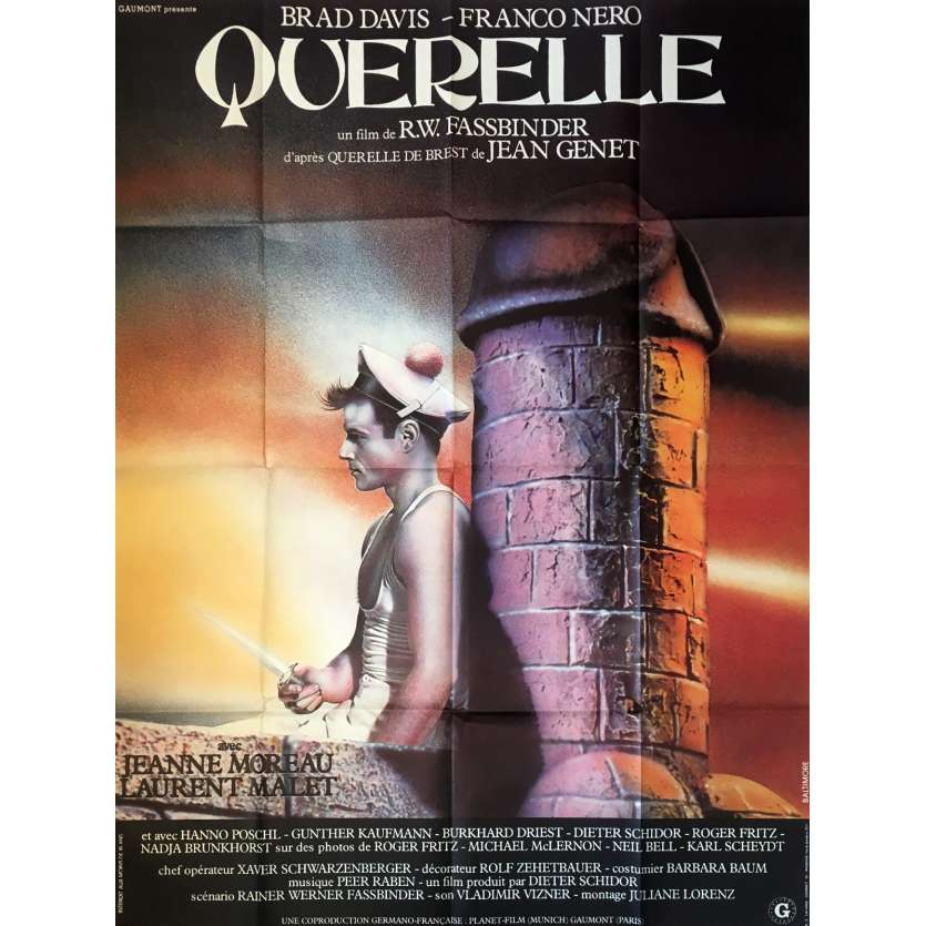 QUERELLE Movie Poster - 47x63 in. - 1982 - R. W. Fassbinder, Brad Davis