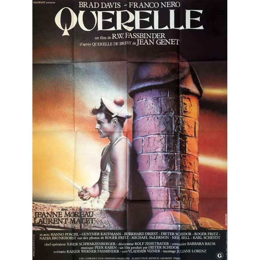 QUERELLE Movie Poster   - 47x63 in. - 1982 - R. W. Fassbinder, Brad Davis