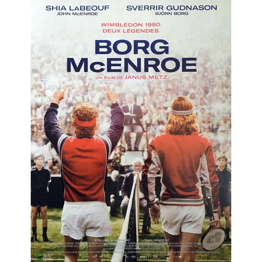 BORG McENROE Movie Poster - 15x21 in. - 2017 - Janus Metz, Shia LaBeouf