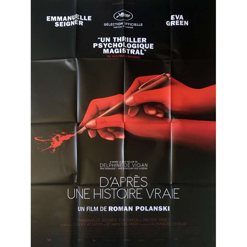 D'APRES UNE HISTOIRE VRAIE Affiche de film - 120x160 cm. - 2017 - Eva Green, Roman Polansky