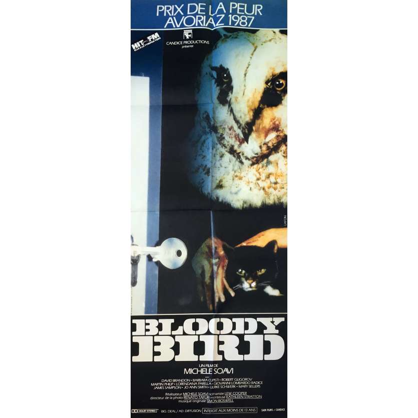 BLOODY BIRD Affiche de film  - 60x160 cm. - 1987 - David Brandon, Michele Soavi