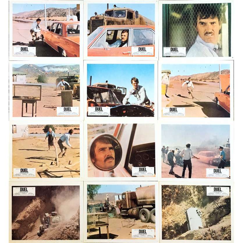 DUEL Lobby Cards x12 - 9x12 in. - 1971 - Steven Spielberg, Dennis Weaver