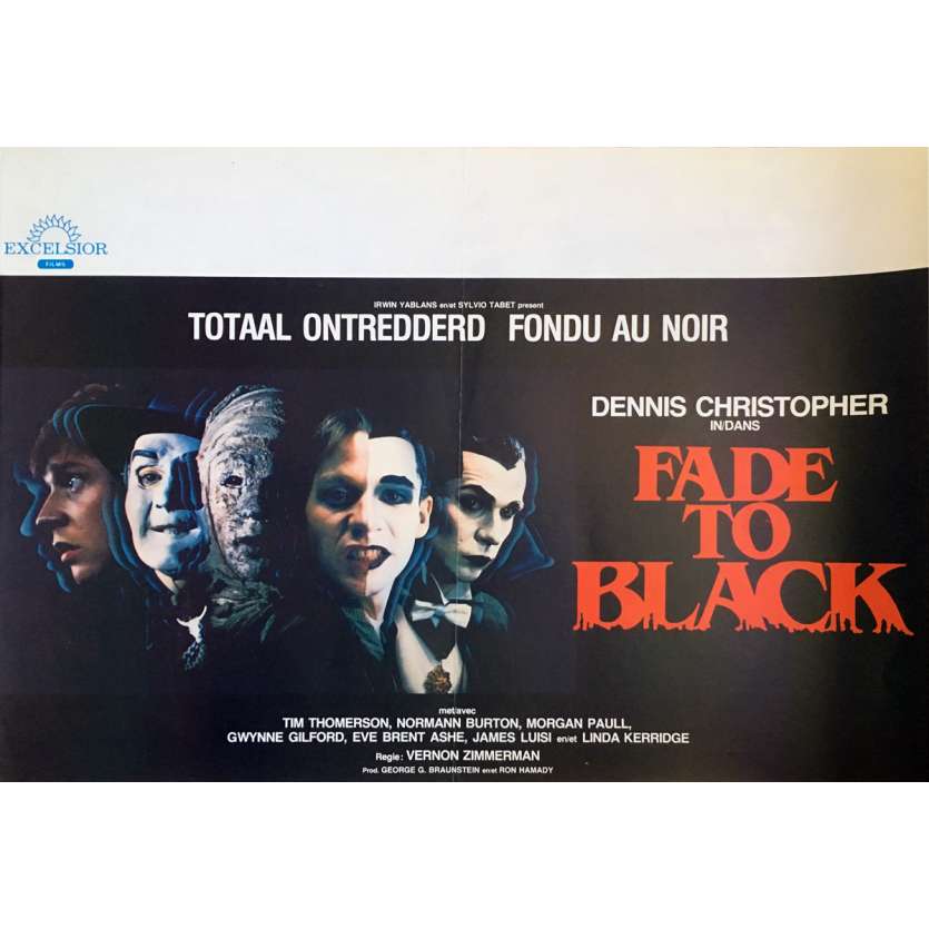 FADE TO BLACK Movie Poster - 14x21 in. - 1980 - Vernon Zimmerman, Dennis Christopher