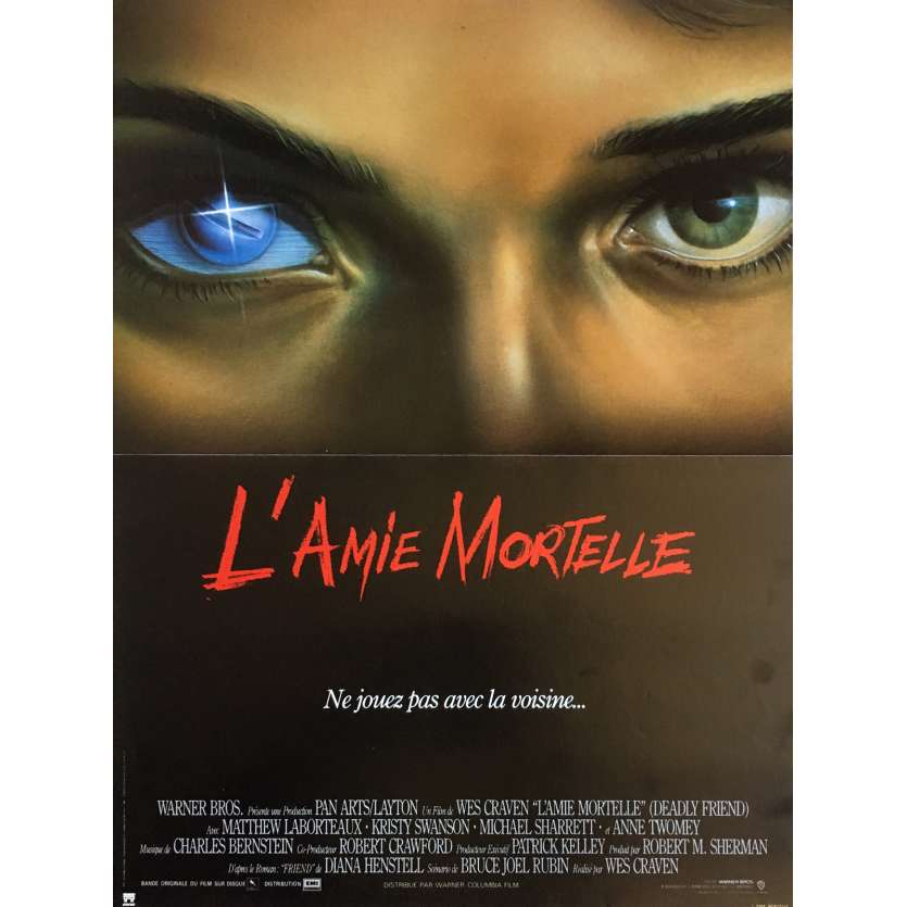 L'AMIE MORTELLE Affiche de film  - 40x60 cm. - 1986 - Matthew Labyorteaux, Wes Craven